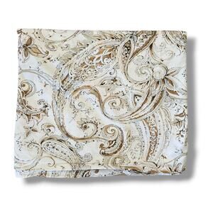 Pottery Barn Jolie King Size Duvet Cover Neutral Paisley Organic Cotton Bedding